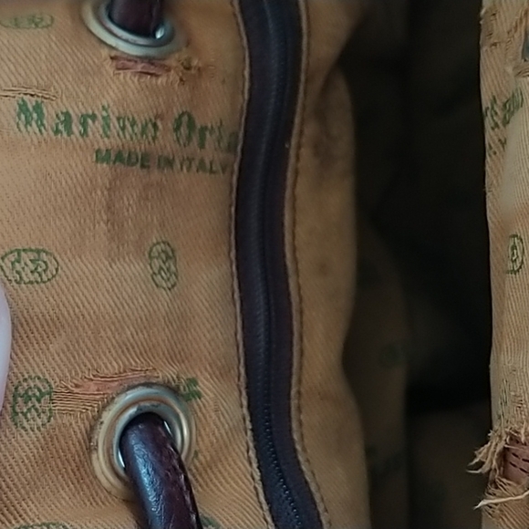 Marino Orlandi Italian Leather Vintage Bucket Bag Shoulder Tote Crossbody - Picture 14 of 16